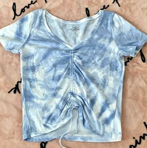 Hollister Crop Top with Ruching - Size Small